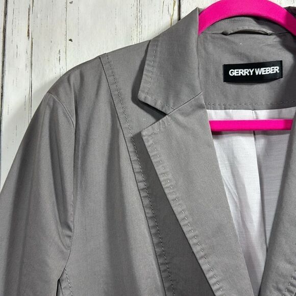 Gerry Weber Gray Blazer Jacket Womens Classic Workwear Minimalist Officecore - Picture 2 of 16